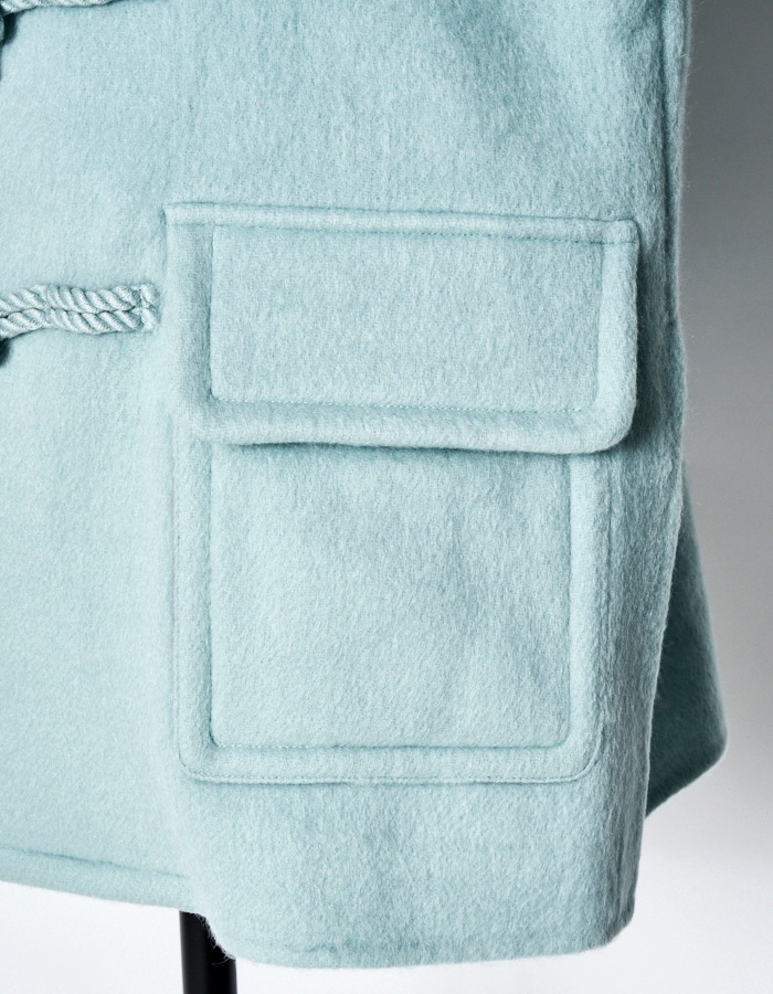 Shaggy River Short Duffle Coat / mint