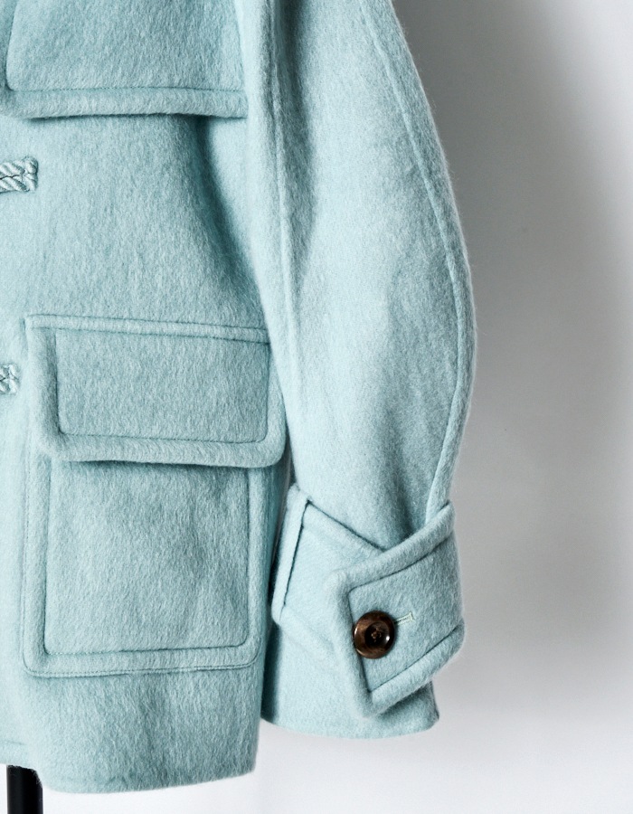 Shaggy River Short Duffle Coat / mint