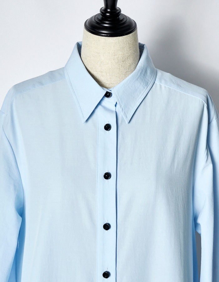 Stitch Balloon Dress / sax