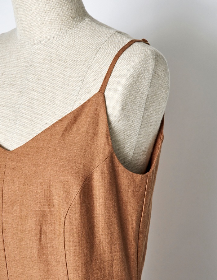 Asymmetry Camisole Dress / terracotta