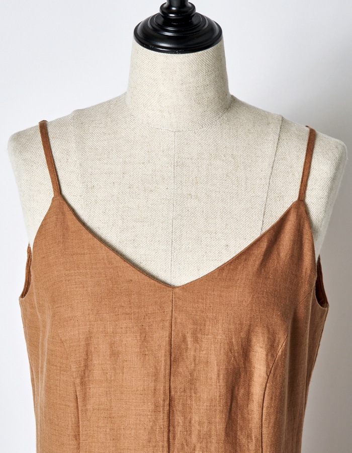 Asymmetry Camisole Dress / terracotta