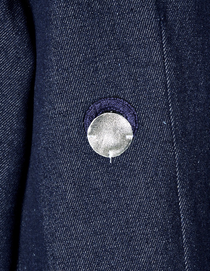 Denim Dot Mirror Shirt Jacket / indigo