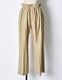 Gathered Tuck Wide Trousers / beige