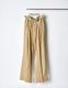 Gathered Tuck Wide Trousers / beige