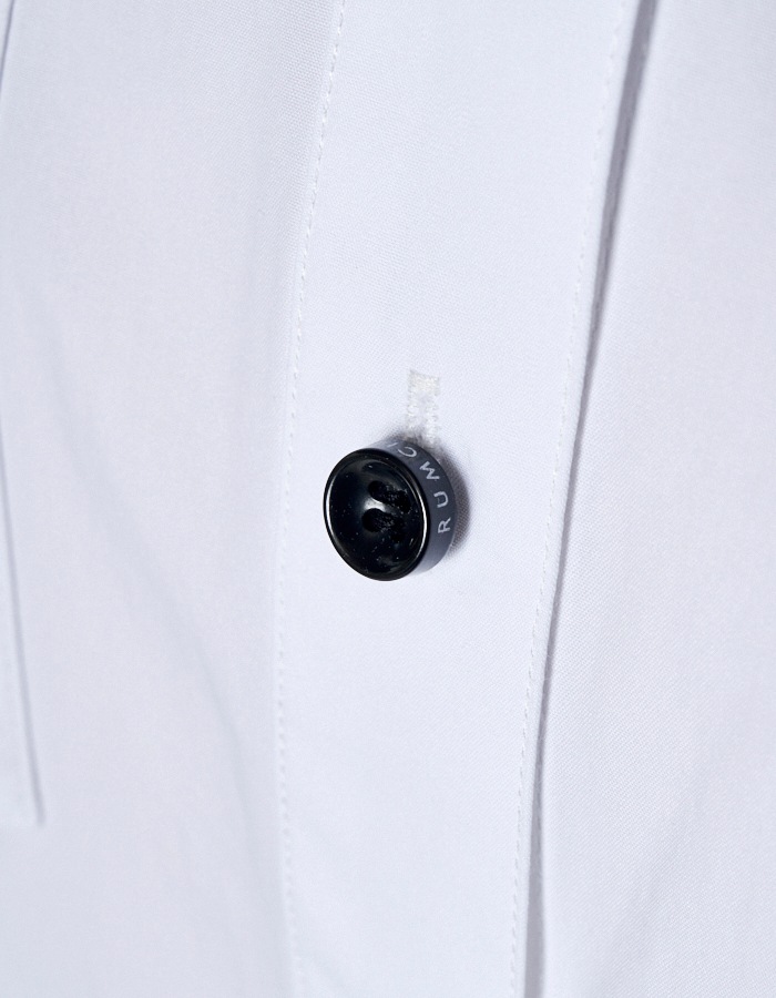 Cotton Moon Ruffle Shirt / white