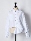 Cotton Moon Ruffle Shirt / white