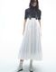 Stitch Balloon Skirt / white