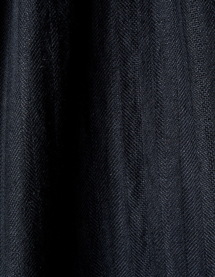 Gathered Tuck Wide Trousers / black