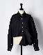 Cotton Moon Ruffle Shirt / black