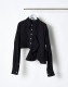 Cotton Moon Ruffle Shirt / black