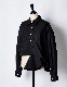 Cotton Moon Ruffle Shirt / black