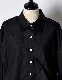 Cotton Moon Ruffle Shirt / black