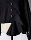 Cotton Moon Ruffle Shirt / black