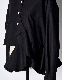 Cotton Moon Ruffle Shirt / black