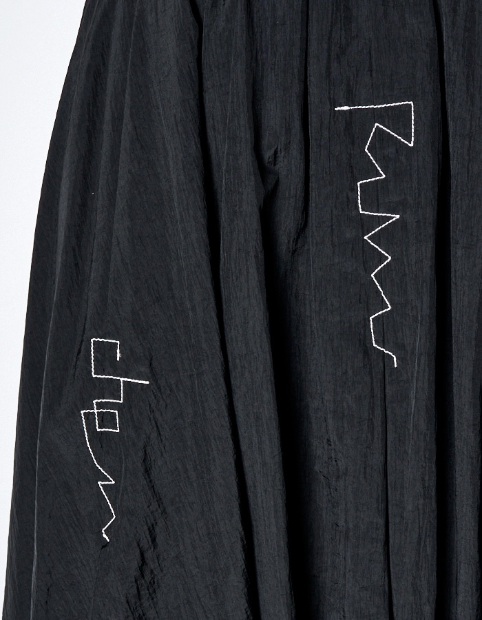 Stitch Balloon Skirt / black