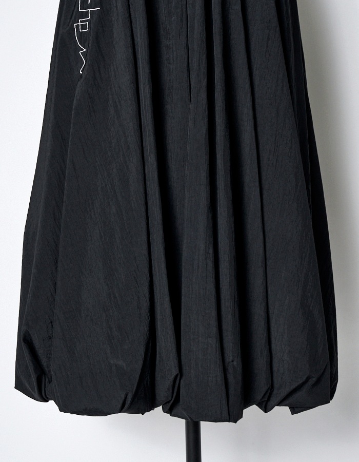 Stitch Balloon Skirt / black
