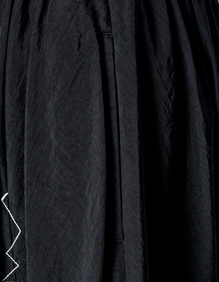 Stitch Balloon Skirt / black