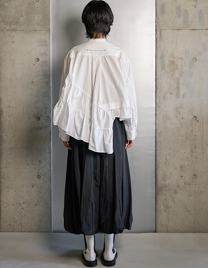 Stitch Balloon Skirt / black