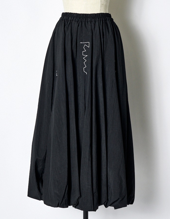 Stitch Balloon Skirt / black