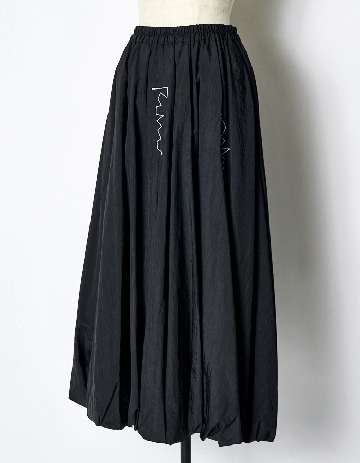 Stitch Balloon Skirt / black