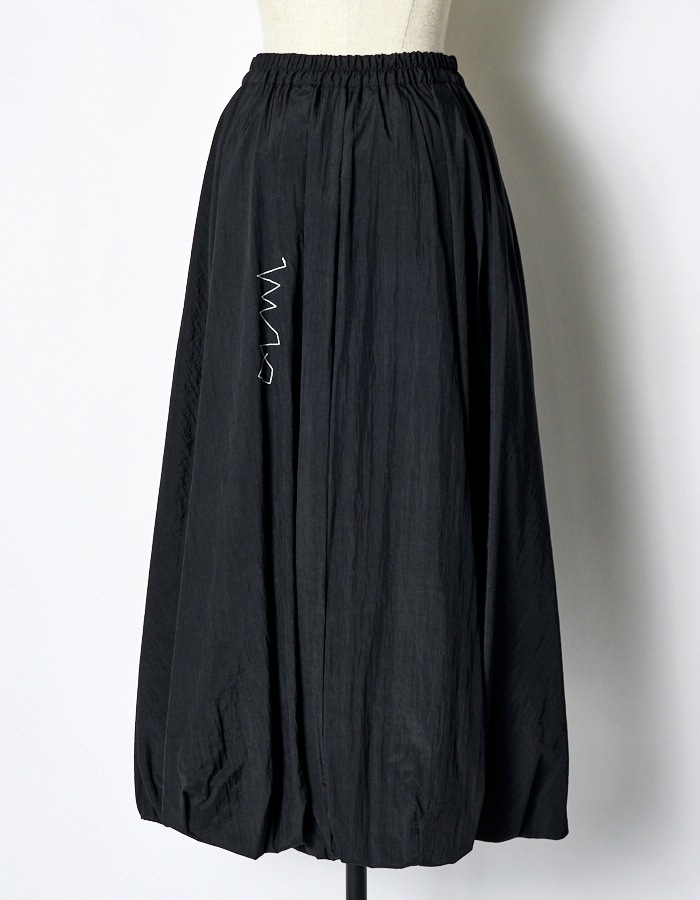 Stitch Balloon Skirt / black