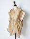 Layered Tuck Sleeveless Blouse / beige