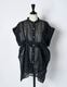 Layered Tuck Sleeveless Blouse / navy