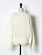 Chain Flower Knit Tops / white