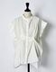 Layered Tuck Sleeveless Blouse / white