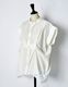 Layered Tuck Sleeveless Blouse / white