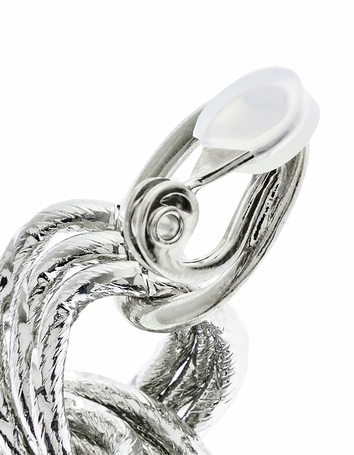 Aluminum Long Earrings / silver