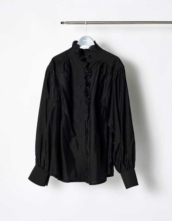 トップス RUMCHE Moon Ruffle Shirt / black Half Moon Ruffle Blouse / black | TOPS,BLOUSE | RUMCHE