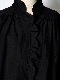 Half Moon Ruffle Blouse / black