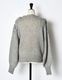 Chain Flower Knit Tops / gray