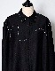 Art Stitch Shirt Dress / black