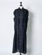 Bundled Tuck Dress / navy