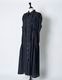 Bundled Tuck Dress / navy
