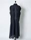 Bundled Tuck Dress / navy