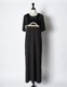 Knit Docking Cutsew Dress / charcoal gray