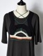 Knit Docking Cutsew Dress / charcoal gray