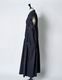Cotton Bundled Tuck Dress / navy