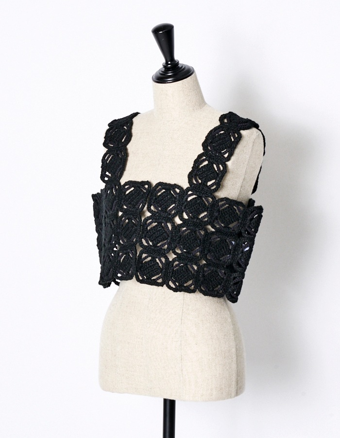 "ORIGAMI" Bustier / black