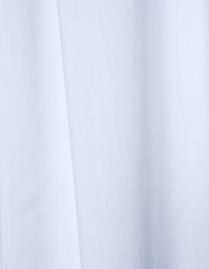 Cotton Bundled Tuck Dress / white