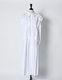 Cotton Bundled Tuck Dress / white