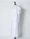 Cotton Bundled Tuck Dress / white