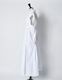 Cotton Bundled Tuck Dress / white