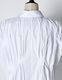 Cotton Bundled Tuck Dress / white