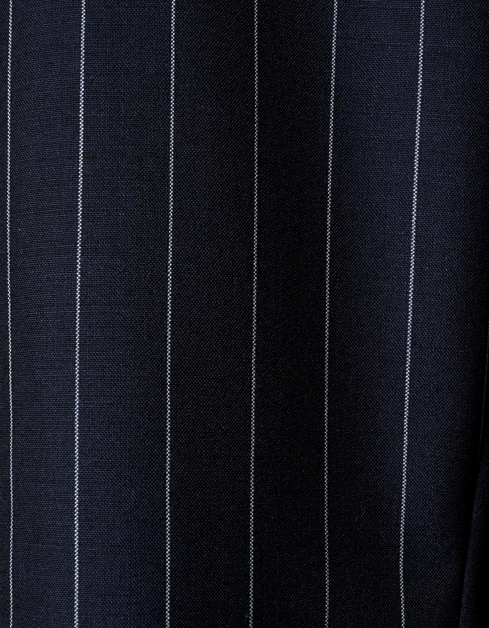 Stripe Cleric Shirt Jacket / navy