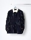 Stripe Cleric Shirt Jacket / navy