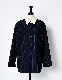 Stripe Cleric Shirt Jacket / navy